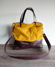 Load image into Gallery viewer, Crossbody bag in canvas and leather, satchel bag