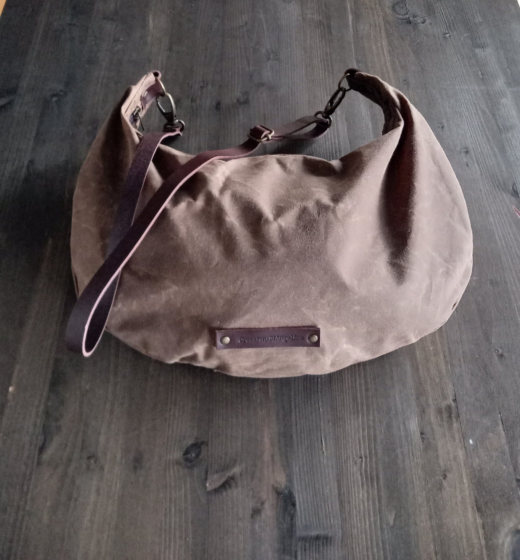 Waxed Canvas Crossbody Bag