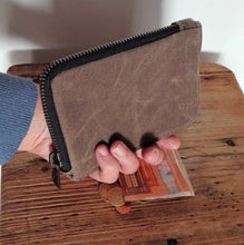 Carica l'immagine nel visualizzatore di Gallery, Portafoglio di canvas, portafoglio con cerniera, portafoglio di tessuto, portamonete, portadocumenti