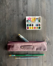 Load image into Gallery viewer, Zipper canvas pouch, cotton zipper pouch, zipper pouch for pencils, pouch with zipper