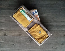 Carica l'immagine nel visualizzatore di Gallery, Vegan wallet for men, bifold coin and money wallet, fabric wallet, slim mens wallet, vegan gift, Valentines day gift for him, gift for husband