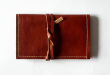 Load image into Gallery viewer, Leather tobacco pouch, handmade tobacco case in Italian leather