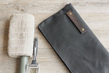 Carica l'immagine nel visualizzatore di Gallery, Waxed canvas toiletry - groomsman gift - travel case - toiletry bag - husband gift - dopp kit - gift for him - fathers day - zippered case