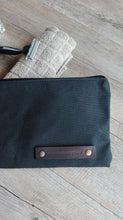 Carica l'immagine nel visualizzatore di Gallery, Waxed canvas toiletry - groomsman gift - travel case - toiletry bag - husband gift - dopp kit - gift for him - fathers day - zippered case