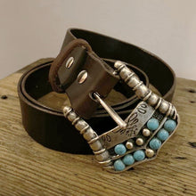 Load image into Gallery viewer, Leather belt made with the best Tuscany leather, made in Italy leather belt
